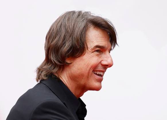 Tom Cruise arrives on the red carpet at the Mission: Impossible The Final Reckoning New York Premiere at Lincoln Center on Sunday, May 18, 2025 in New York City.  NYP20250518256 JOHNxANGELILLO