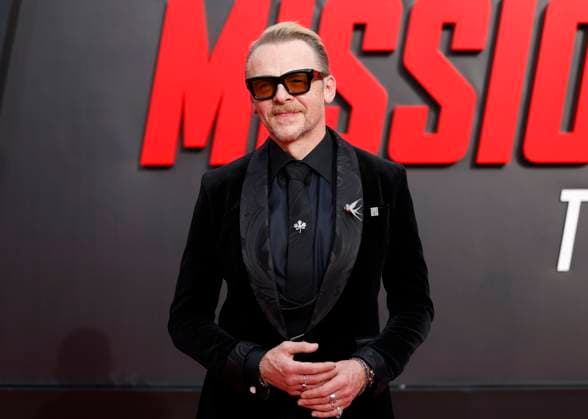 Simon Pegg arrives on the red carpet at the Mission: Impossible The Final Reckoning New York Premiere at Lincoln Center on Sunday, May 18, 2025 in New York City.  NYP202505182302 JOHNxANGELILLO