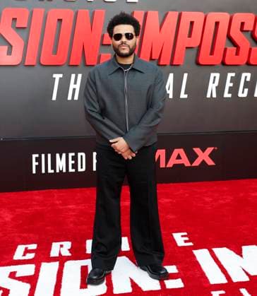 The Weeknd arrives on the red carpet at the Mission: Impossible The Final Reckoning New York Premiere at Lincoln Center on Sunday, May 18, 2025 in New York City.  NYP20250518239 JOHNxANGELILLO