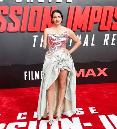 Victoria Canal arrives on the red carpet at the Mission: Impossible The Final Reckoning New York Premiere at Lincoln Center on Sunday, May 18, 2025 in New York City.  NYP20250518245 JOHNxANGELILLO