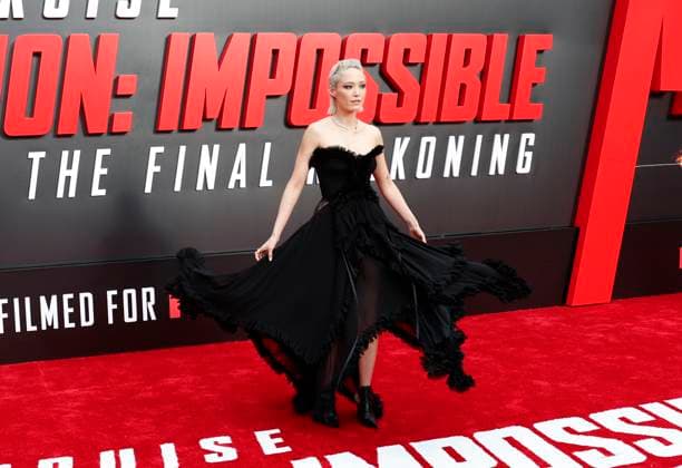 Pom Klementieff arrives on the red carpet at the Mission: Impossible The Final Reckoning New York Premiere at Lincoln Center on Sunday, May 18, 2025 in New York City.  NYP20250518251 JOHNxANGELILLO