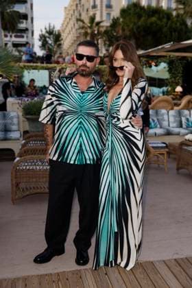 Cannes - Roberto Cavalli - Ray of Sea Fausto Puglisi, Carla Bruni attend Roberto Cavalli Event ahead the 78th annual Cannes Film Festival on May 18, 2025 in Cannes, France. Photo by Marco Piovanotto ABACAPRESS.COM Cannes France  Copyright: xPiovanottoxMarco ABACAx