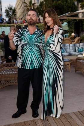 Cannes - Roberto Cavalli - Ray of Sea Fausto Puglisi, Carla Bruni attend Roberto Cavalli Event ahead the 78th annual Cannes Film Festival on May 18, 2025 in Cannes, France. Photo by Marco Piovanotto ABACAPRESS.COM Cannes France  Copyright: xPiovanottoxMarco ABACAx