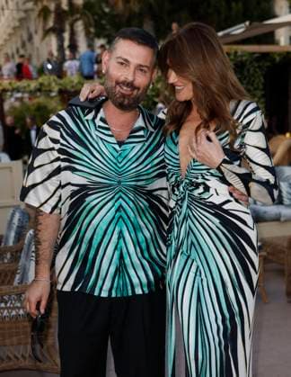 Cannes - Roberto Cavalli - Ray of Sea Fausto Puglisi, Carla Bruni attend Roberto Cavalli Event ahead the 78th annual Cannes Film Festival on May 18, 2025 in Cannes, France. Photo by Marco Piovanotto ABACAPRESS.COM Cannes France  Copyright: xPiovanottoxMarco ABACAx