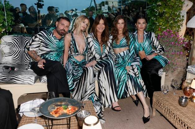 Cannes - Roberto Cavalli - Ray of Sea Fausto Puglisi, Carla Bruni, Stella Maxwell, Barbara Palvin, Grace Elisabeth attend Roberto Cavalli Event ahead the 78th annual Cannes Film Festival on May 18, 2025 in Cannes, France. Photo by Marco Piovanotto ABACAPRESS.COM Cannes France  Copyright: xPiovanottoxMarco ABACAx