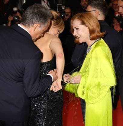 78eme Festival International du Film de Cannes Montée des marches La femme la plus riche du monde 78th Cannes Film Festival Red carpet of the film La femme la plus riche du monde Marina Fois and Isabelle Huppert 444639 2025 05 18 Cannes France  Copyright: xIsabellexVautierx xStarfacex STAR_444639_050