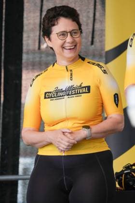 Marion Gentges (Ministerin der Justiz und Migration Baden Wuerttemberg) - Jan Ullrich Cycling FestivalDeutschland, Bad Duerrheim, Gelaende Busbahnhof, 18.05.2025
