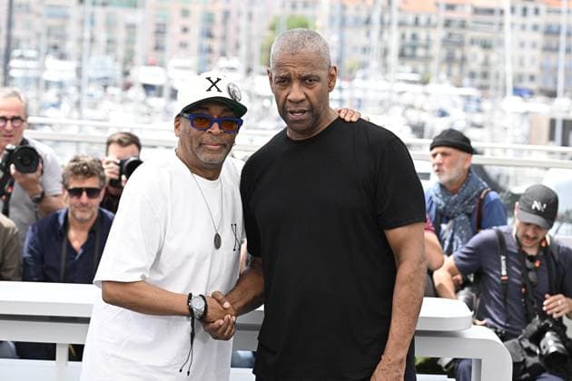 RECORD DATE NOT STATED Cannes - Highest 2 Lowest Photocall Denzel Washington, Spike Lee pose during the Highest 2 Lowest photocall at the 78th annual Cannes Film Festival at Palais des Festivals on May 19, 2025 in Cannes, France. Photo by David Niviere ABACAPRESS.COM Cannes France  Copyright: xNivierexDavid ABACAPRESS.COMx