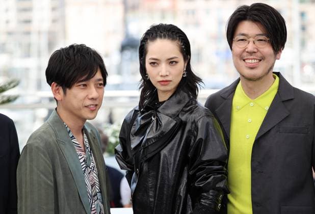 EXIT 8 Photocall at the 78th Cannes Film Festival Kazunari Ninomiya, Nana Komatsu and Genki Kawamura - EXIT 8 Photocall at the 78th Cannes Film Festival in Cannes, France on May 19, 2025.  Copyright: x Chassery+Courdjix