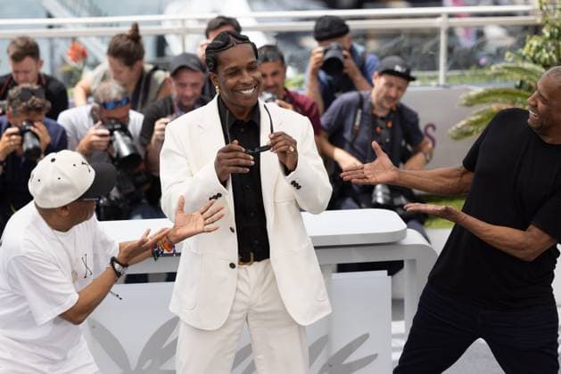 78. Internationalen Filmfestspiele von Cannes 2025 Cannes, Frankreich - 19.5.2024: Spike Lee, A$AP Rocky und Denzel Washington während des Photocalls zu - Highest 2 Lowest - während der 78. Internationalen Filmfestspiele von Cannes. Die 78. Internationalen Filmfestspiele von Cannes finden vom 13. bis 24. Mai 2025 statt. Provence-Alpes-Cote d Azur