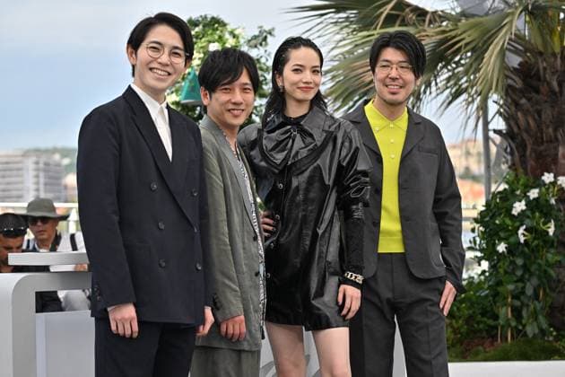 Cannes Photocall Exit 8 Hirase Kentaro, Kazunari Ninomiya, Nana Komatsu and Genki Kawamura attending the photocall of the movie Exit 8 during 78th Cannes Film Festival in Cannes, France on May, 19, 2025. Photo by Julien Reynaud APS-Medias ABACAPRESS.COM Cannes France  Copyright: xReynaudxJulien APS-Medias ABACAx