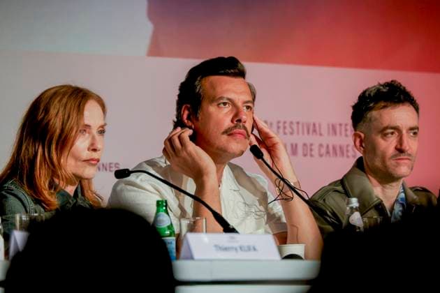 78eme Festival International du Film de Cannes Press conference for the film La Femme La Plus Riche Du Monde The Richest Woman In The World 78th Cannes International Film Festival Press conference for the film La Femme La Plus Riche Du Monde The Richest Woman In The World 444657 2025 05 19 Cannes France Huppert, Isabelle Lafitte, Laurent Demy, Mathieu  Copyright: xIvankaxVoisinx xStarfacex STAR_444657_028