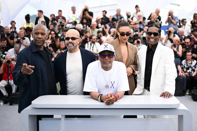 Cannes Highest 2 Lowest Photocall AM Denzel Washington, Jeffrey Wright, Spike Lee, Ilfenesh Hadera and ASAP Rocky attending the Highest 2 Lowest Photocall in Cannes, France on May 19, 2025 as part of the 78th Cannes Film Festival. Photo by Aurore Marechal ABACAPRESS.COM Cannes France  Copyright: xMarechalxAurore ABACAx