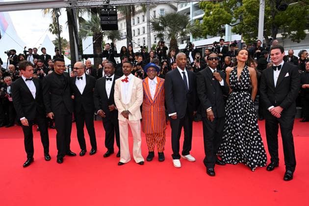 Cannes, 78th Cannes Film Festival 2025 - evening 7 - Red Carpet of the film Highest 2 Lowest Cannes, 78th Cannes Film Festival 2025 - evening 7 - Red Carpet of the film Highest 2 Lowest In the photo: Lan Fox, Wendell Pierce, Elijah Wright, Jeffrey Wright, Aubrey Joseph, Spike Lee, Ilfenesh Hadera, Denzel Washington, A Rocky, Jason Michael Berman Cannes France Copyright: xIPA ABACAx