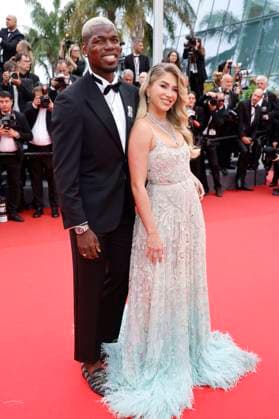 Paul Pogba mit Ehefrau Maria Zulay Pogba Salaues bei der Premiere des Kinofilms Highest 2 Lowest auf dem Festival de Cannes 2025 78. Internationale Filmfestspiele von Cannes im Palais des Festivals. Cannes, 19.05.2025