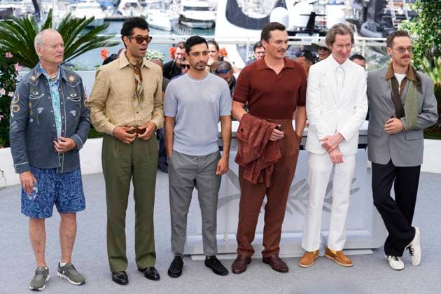 The Phoenician Scheme Photocall - The 78th Annual Cannes Film Festival Bill Murray, Roman Coppola, Richard Ayoade, Riz Ahmed, Alexandre Desplat, Benicio del Toro, Mia Threapleton, Michael Cera, Wes Anderson, Benedict Cumberbatch and Rupert Friend during The Phoenician Scheme photocall at the 78th annual Cannes Film Festival at Palais des Festivals on May 19, 2025 in Cannes, France. Cannes France Copyright: xDanielexCifalà x originalFilename: cifala-notitle250519_npQcr.jpg