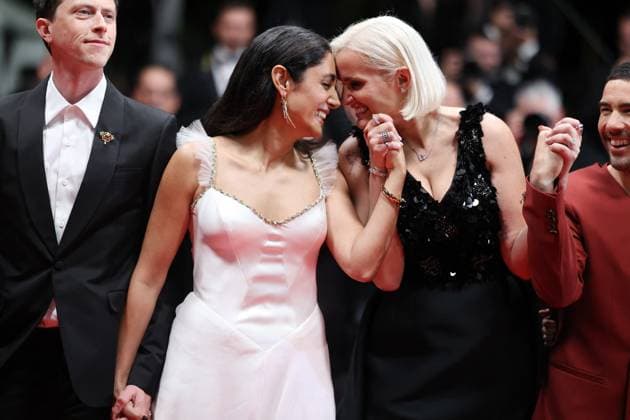 Cannes - Alpha Screening JD Julia Ducournau and Golshifteh Farahani during the Alpha red carpet at the 78th annual Cannes Film Festival at Palais des Festivals on May 19, 2025 in Cannes, France. Photo by Jerome Domine ABACAPRESS.COM Cannes France  Copyright: xDominexJerome ABACAx