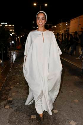 Cannes Ray Ban party arrivals MP Léna Mahfouf arrives to Ray Ban party held on a boat ahead the 78th annual Cannes Film Festival on May 19, 2025 in Cannes, France. Photo by Marco Piovanotto ABACAPRESS.COM  Copyright: xPiovanottoxMarco ABACAx