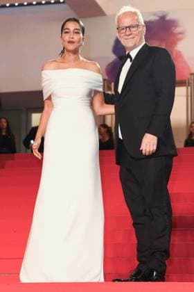 Cannes Alpha Premiere AM Leila Bekhti and Thierry Fremaux attending the Alpha Premiere in Cannes, France on May 19, 2025 as part of the 78th Cannes Film Festival. Photo by Aurore Marechal ABACAPRESS.COM Cannes France  Copyright: xMarechalxAurore ABACAx