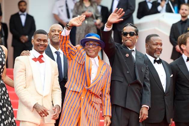 CANNES, FRANCE - MAY 19: (L1-L3) American actor Aubrey Joseph, American film director Spike Lee and American rapper ASAP Rocky attend the Highest 2 Lowest red carpet during the 78th annual Cannes Film Festival at Palais des Festivals on May 19, 2025 in Cannes, France.  Copyright: xVCGx 111568609010