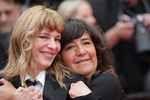 Aufnahme vom 19. Mai 2025 Céline Sallette und Romane Bohringer auf dem Red Carpet bei den 78. Filmfestspielen in Cannes, Frankreich für den Film HIGHEST 2 LOWEST .