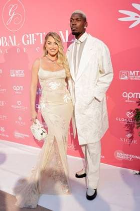 Paul Pogba mit Ehefrau Maria Zulay Pogba Salaues bei der Global Gift Gala 2025 auf dem Festival de Cannes 2025 78. Internationale Filmfestspiele von Cannes im La MÃ me Plage. Cannes, 19.05.2025