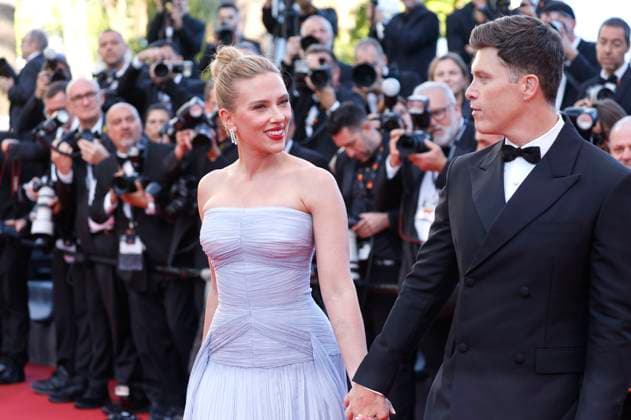 Scarlett Johansson mit Ehemann Colin Jost bei der Premiere des Kinofilms Vie privÃ e A Private Life auf dem Festival de Cannes 2025 78. Internationale Filmfestspiele von Cannes im Palais des Festivals. Cannes, 20.05.2025