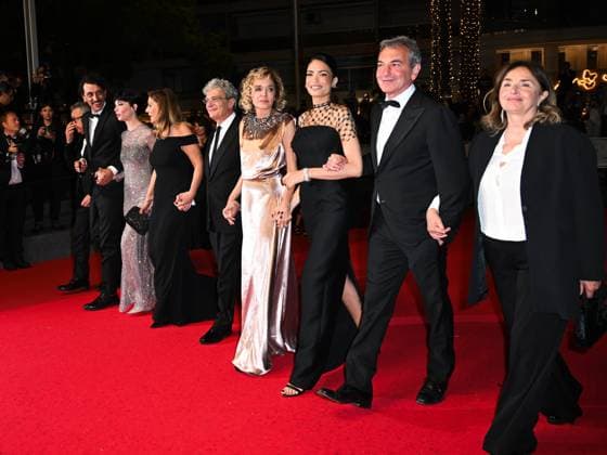Cannes, France: Cannes, 78th Cannes Film Festival 2025 - Evening 8 - Red Carpet of the film Fuori. In the photo Paolo Del Brocco, Corrado Fortuna, Matilda De Angelis, Ippolita Di Majo, Mario Martone, Valeria Golino, Elodie Di Patrizi and Nicola Giuliano Cannes  - ZUMAp169 20250520_zea_p169_1602 Copyright: xManuelexMangiarottix