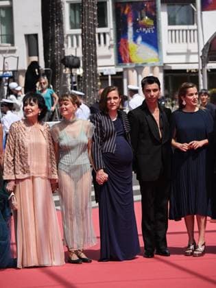 Cannes, 78th Cannes Film Festival 2025 - day 9 - red carpet of the film Romeria Cannes, 78th Cannes Film Festival 2025 - day 9 - red carpet of the film Romeria - In the photo: Marina Troncoso, Llúcia Garcia, Carla Simón, Mitch Martín, María Zamora Cannes Italy  Copyright: xIPA ABACAx