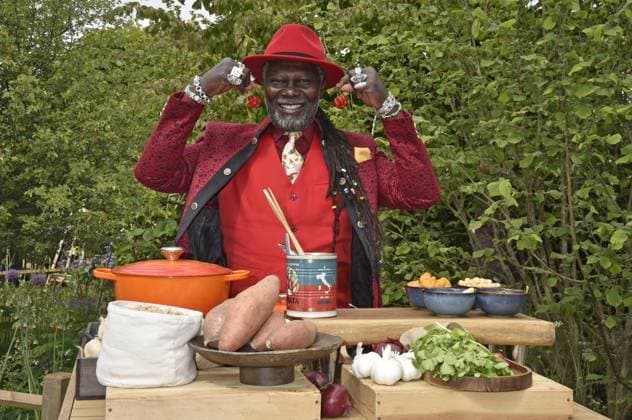 2025 RHS Chelsea Flower Show, The Royal Hospital, Chelsea Featuring: Levi Roots Where: London, United Kingdom When: 19 May 2025 Credit: Sue Andrews Cover Images EDITORIAL USE ONLY. NOT FOR USE BY NEWSPAPERS BASED IN THE UK. Copyright: xx coverimg54780564