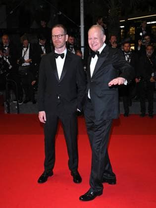 Cannes, 78th Cannes Film Festival 2025 - Evening 9, Red Carpet of the Film Sentimental Value Cannes, 78th Cannes Film Festival 2025 - Evening 9, Red Carpet of the Film Sentimental Value . In the photo Stellan Skarsgard, Joachim Trier Cannes France  Copyright: xIPA ABACAx