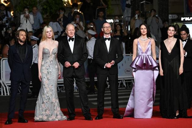 Cannes Affeksjonsverdi Premiere AM Nathanael Karmitz, Elle Fanning, Inga Ibsdotter Lilleaas, Renate Reinsve, Stellan Skarsgard, Joachim Trier and Eskil Vogt attending Affeksjonsverdi (Sentimental Value) Premiere in Cannes, France on May 21, 2025 as part of the 78th Cannes Film Festival. Photo by Aurore Marechal ABACAPRESS.COM Cannes France  Copyright: xMarechalxAurore ABACAx