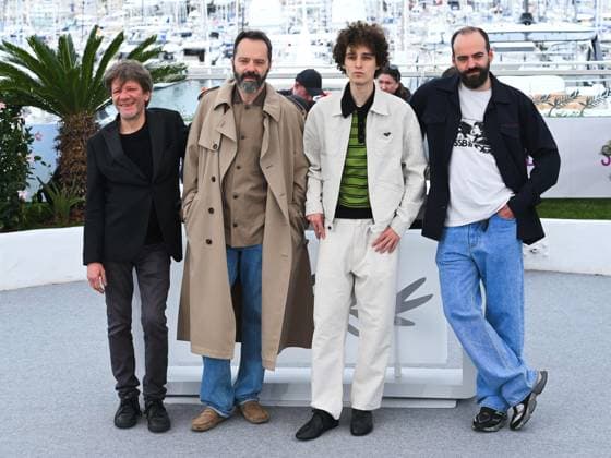 Internationale Filmfestspiele von Cannes, Le Citta di Pianura Photocall Cannes, 78th Cannes Film Festival 2025 - Day 10, Photocall of the film Le Città di Pianura . Cannes, 78th Cannes Film Festival 2025 - Day 10, Photocall of the Film Le Città di Pianura . In the photo Pierpaolo Capovilla, Sergio Romano, Filippo Scotti, Francesco Sossai Cannes France  Copyright: xIPA ABACAx