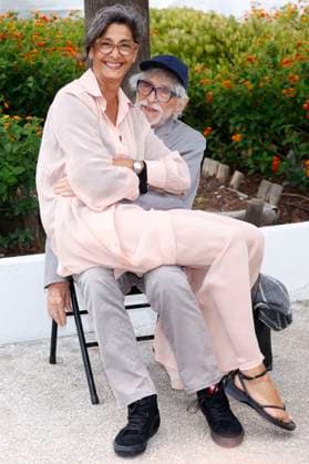 Internationale Filmfestspiele von Cannes, L Homme qui a vu l ours qui a vu l homme Photocall Pierre Richard mit Ehefrau Ceyla Lacerda beim Photocall zum Kinofilm L homme qui a vu l ours qui a vu l homme The Man Who Saw the Bear auf dem Festival de Cannes 2025 78. Internationale Filmfestspiele von Cannes am Palais des Festivals. Cannes, 22.05.2025
