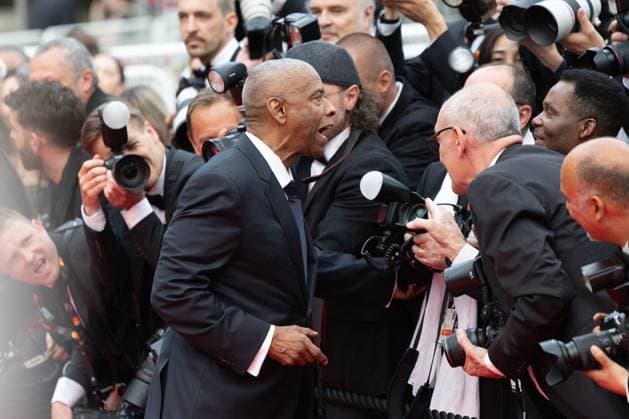 78. Internationalen Filmfestspiele von Cannes 2025 Cannes, Frankreich - 19.5.2024: Denzel Washington und Fotografen während des - Highest 2 Lowest - Roten Teppichs während der 78. Internationalen Filmfestspiele von Cannes. Die 78. Internationalen Filmfestspiele von Cannes finden vom 13. bis 24. Mai 2025 statt. Provence-Alpes-Cote d Azur
