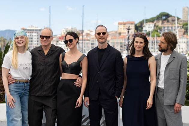 Photocall of the film Affeksjonsverdi during the 78th Cannes International Film Festival Elle Fanning, Stellan Skarsgard, Renate Reinsve, Joachim Trier, Inga Ibsdotter Lilleaas and Anders Danielsen Lie at the photocall of the film Affeksjonsverdi during the 78th Cannes International Film Festival, at the Palais des Festivals in Cannes, France, on May 22, 2025 Jacovides Moreau Bestimage Sentimental Value Photocall during the 78th Cannes International Film Festival, in Cannes, France, on May 22, 2025 Cannes France Copyright: xJACOVIDES-MOREAUx xBESTIMAGExJACOVIDES-MOREAUx xBESTIMAGEx