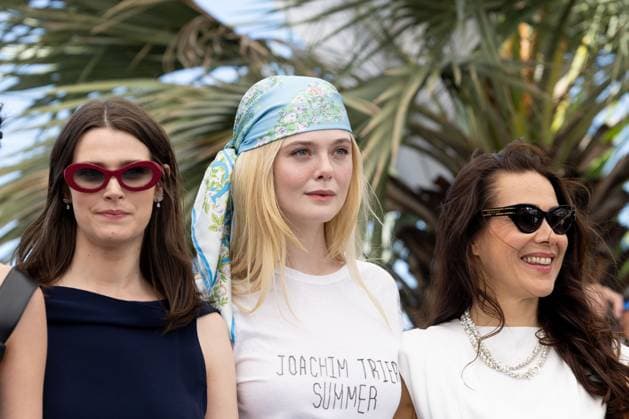 AFFEKSJONSVERDI (SENTIMENTAL VALUE) Photocall- The 78th Annual Cannes Film Festival ELLE FANNING, INGA IBSDOTTER LILLEAAS an RENATE REINSVE attends the AFFEKSJONSVERDI (SENTIMENTAL VALUE) photocall at the 78th annual Cannes Film Festival at Palais des Festivals on May 22, 2025 in Cannes, France.  Copyright: xKazukoxWakayamax