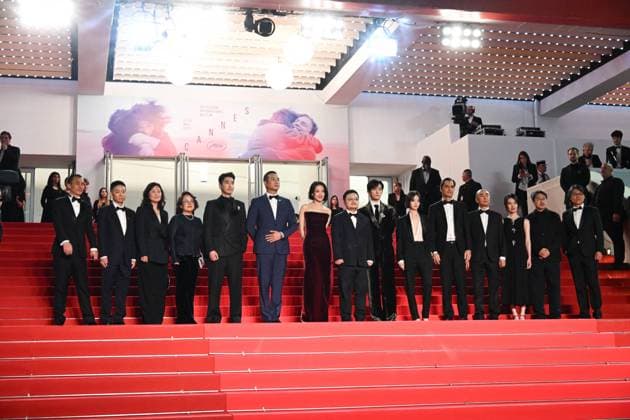 Cannes, 78th Cannes Film Festival 2025 - Evening 10, Red Carpet Resurrection (Resurrection) . Cannes, 78th Cannes Film Festival 2025 - Evening 10, Red Carpet Resurrection (Resurrection) . Pictured: Jue Huang, Gan Bi, Yongzhong Chen, Charles Gillibert, Shu Qi, Jackson Yee, Gengxi Li, Mark Chao Cannes Copyright: xIPA ABACAx