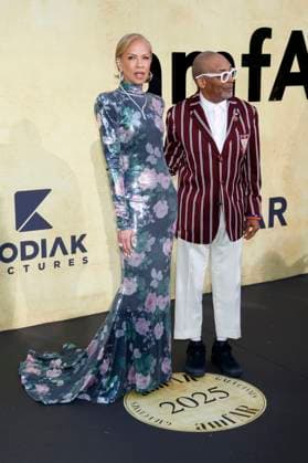 Spike Lee mit Ehefrau Tonya Lewis Lee bei der 31. amfAR Gala Cannes im Rahmen des Festival de Cannes 2025 78. Internationale Filmfestspiele von Cannes im HÃ tel du Cap-Eden-Roc. Antibes, 22.05.2025