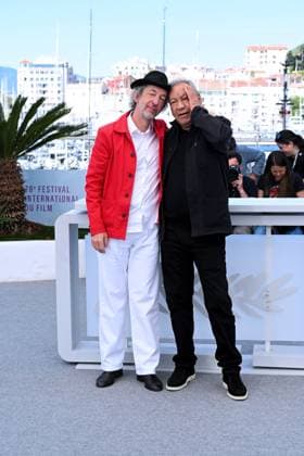 Cannes, France: Cannes, 13-24 May 2025 78th Cannes Film Festival. Photocall film: Ange In the photo: Tony Gatlif, Arthur H Cannes France  - ZUMAp169 20250523_zea_p169_059 Copyright: xTerenghi Fotostorex