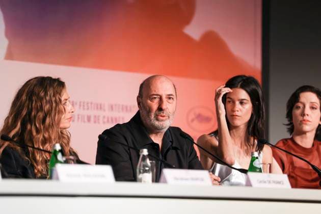 78eme Festival International du Film de Cannes Press conference for the film La venue de lavenir 78th Cannes International Film Festival Press conference for the film The Coming of the Future 445009 2025 05 23 Cannes France De France, Cécile Klapisch, Cédric Lindon, Suzanne  Copyright: xIvankaxVoisinx xStarfacex STAR_445009_005