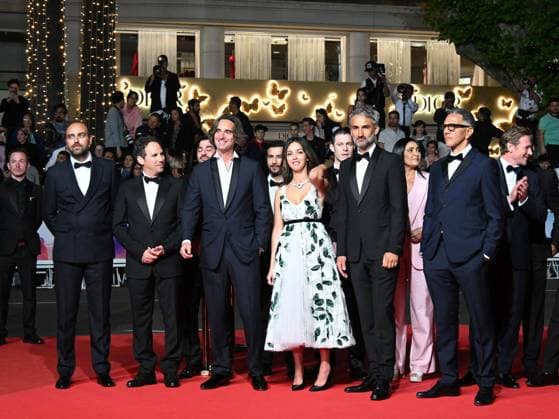 Cannes, 78th Cannes Film Festival 2025, Evening 11 - Red Carpet of the film 13 Jours 13 Nuits Cannes, 78th Cannes Film Festival 2025 - Evening 11 - Red Carpet of the Film 13 Jours 13 Nuits . In the photo Christophe Montenez, Shoaib Said, Aziz Hamrah, Fatima Adoum, Ardavan Safaee, Dimitri Rassam, Martin Bourboulon, Roschdy Zem, Lyna Khoudri, Sina Parvaneh, Nicolas Bridet, Mohamed Bida and Alexandre Smia Cannes France  Copyright: xIPA ABACAx