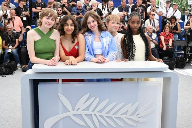78eme Festival International du Film de Cannes Photocall of the film Jeunes Meres 445079 2025 05 24 France Hilmi, Samia Houben, Elsa Verbeek, Babette Laruelle, Lucie Halloy Fokan, Janaina  Copyright: xSergexArnalx xStarfacex STAR_445079_015