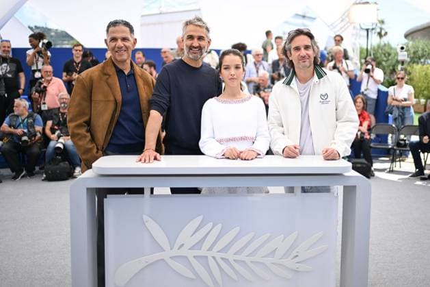 Cannes 13 Jours 13 Nuits Photocall AM Roschdy Zem, Martin Bourboulon, Lyna Khoudri, Dimitri Rassam attending the 13 Jours 13 Nuits Photocall in Cannes, France on May 24, 2025 as part of the 78th Cannes Film Festival. Photo by Aurore Marechal ABACAPRESS.COM Cannes France  Copyright: xMarechalxAurore ABACAx