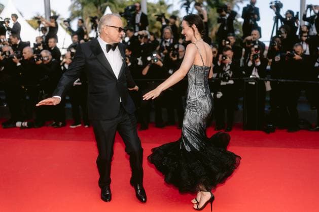 Entertainment Themen der Woche KW21 Entertainment Bilder des Tages 78eme Festival International du Film de Cannes Montée des marches Closing 78th International Cannes Film Festival Closing red carpet 445095 2025 05 24 Alpes Maritimes Cannes France Reinsve, Renate Skarsgard, Stellan  Copyright: xTerencexBaelenx STAR_445095_016