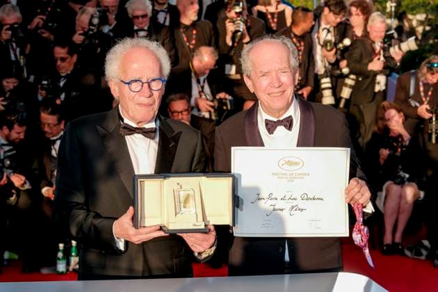 78eme Festival International du Film de Cannes Photocell des palmes 78th International Cannes Film Festival Photocall with winners Prix du scenario 445099 2025 05 24 France Dardenne, Jean Pierre Dardenne, Luc  Copyright: xFranckxBoutonnetx xStarfacex STAR_445099_006