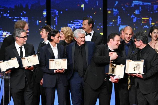 Cannes Closing Ceremony AM Kleber Mendonça Filho, winner of the FIPRESCI Award (Competition) and Best Director Award for The Secret Agent, Nadia Melliti, winner of the Best Actress Award for The Little Sister, Hasan Hadi, winner of the Camera d’Or for Best First Film for The President’s Cake , Tawfeek Barhom with the Palme d’Or for Best Short Film for I m Glad You re Dead Now and Jafar Panahi with the Palme d’Or Award for It Was Just an Accident attending the Closing Ceremony in Cannes, France on May 24, 2025 as part of the 78th Cannes Film Festival. Photo by Aurore Marechal ABACAPRESS.COM Cannes France  Copyright: xMarechalxAurore ABACAx