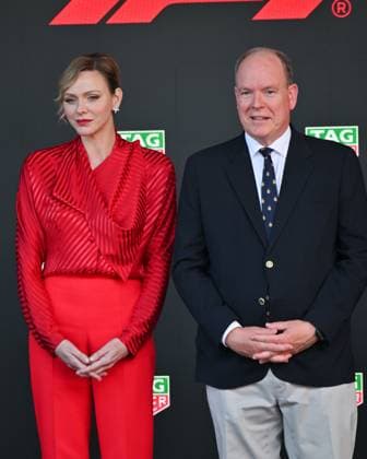 Monaco, Monaco GP 2025, Award Ceremony Pictured: Charlene of Monaco, Prince Albert II of Monaco  Copyright: xManuelexMangiarottix xipa-agency.netx xManuelexMangiarottix IPA_Agency_IPA58235805