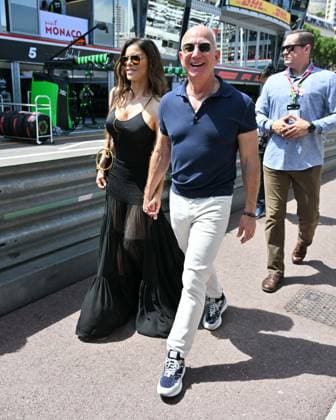 Monaco, Jeff Bezos and Lauren Sanchez at the Monaco GP 2025. photo: Jeff Bezos and Lauren Sanchez  Copyright: xManuelexMangiarottix xipa-agency.netx xManuelexMangiarottix IPA_Agency_IPA58240094
