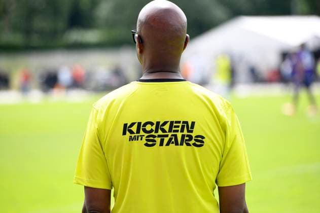 Yared Dibaba beim Benefiz-Fußballspiel Kicken mit Stars im Eilenriedestadion. Hannover, 25.05.2025